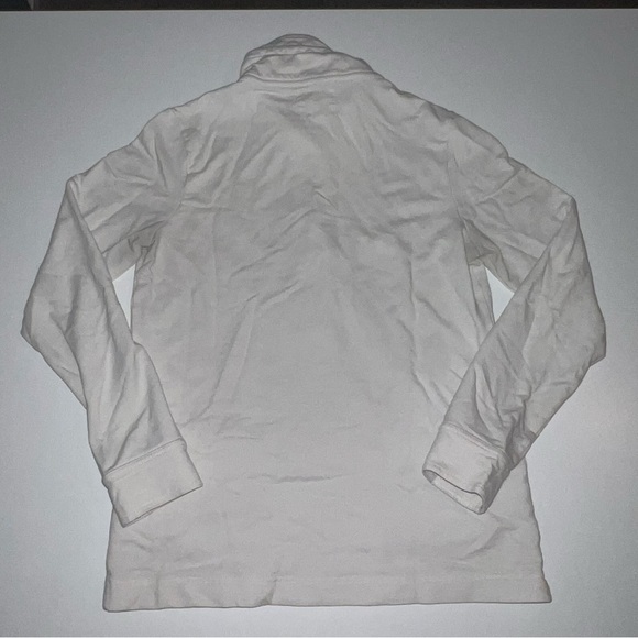 Banana Republic Womens Pocket Half Snap Pullover Hoodie White Small Athleisure - Picture 2 of 8